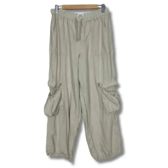 BDG Urban Outfitters Lightweight Cargo Pants Baggy Tan Women's Size Large - Picture 1 of 5